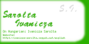 sarolta ivanicza business card